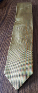 KOLTE Gold Green Blue Geometric Style Italian Silk Necktie Tie